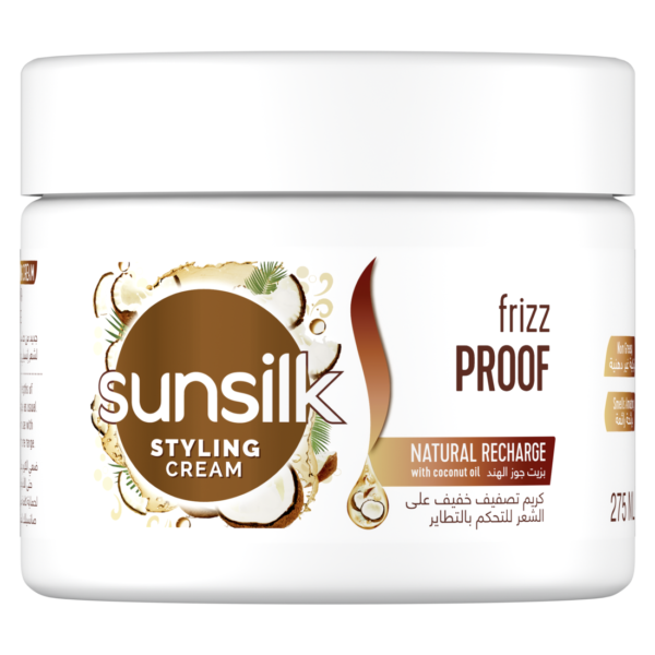 Sunsilk Hair Cream Frizz Proof, Natural Recharge, With Coconut Oil - 275 Ml