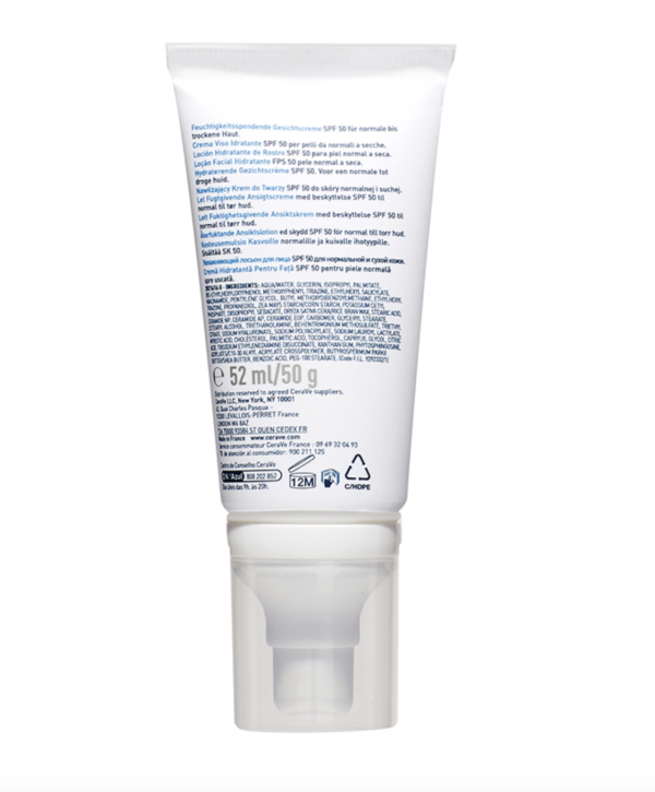 Cerave AM Facial Moisturizing Lotion SPF50 with Hyaluronic Acid 50Ml