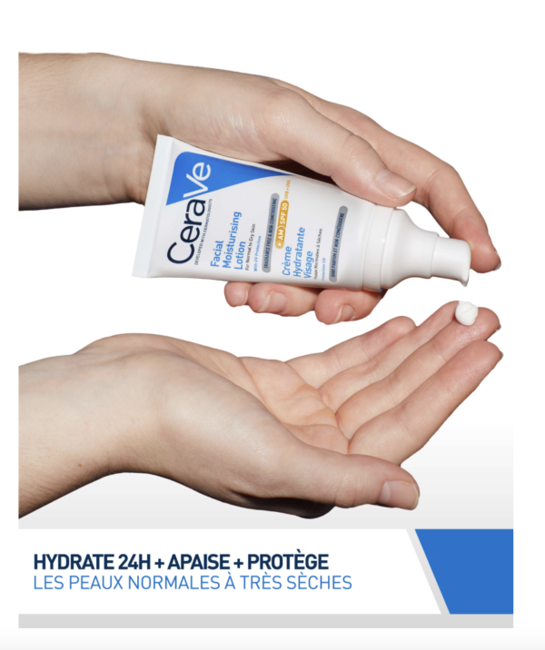 Cerave AM Facial Moisturizing Lotion SPF50 with Hyaluronic Acid 50Ml